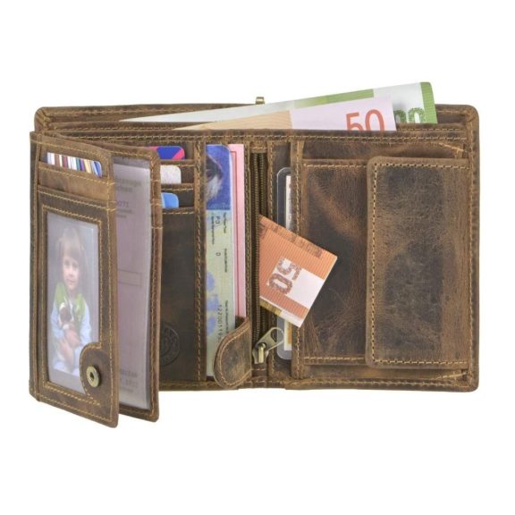 Bőr láncos pénztárca-irattartó motoros mintával álló 10x12,5cm Vintage barna Bőr láncos pénztárca-irattartó motoros mintával álló 10x12,5cm Vintage barna