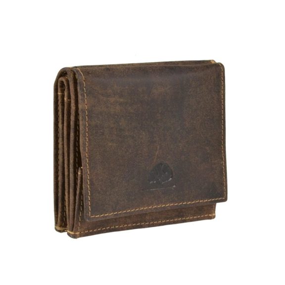 Bőr pénztárca 10x9cm speciális apró tartó BÉKA Vintage antik barna Bőr pénztárca 10x9cm speciális apró tartó BÉKA Vintage antik barna