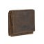 Bőr pénztárca 10x9cm speciális apró tartó BÉKA Vintage antik barna