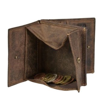   Bőr pénztárca 10x9cm speciális apró tartó BÉKA Vintage antik barna
