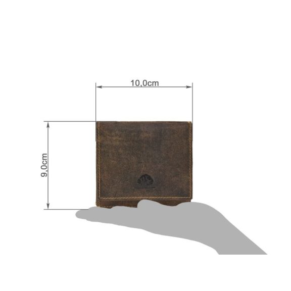 Bőr pénztárca 10x9cm speciális apró tartó BÉKA Vintage antik barna Bőr pénztárca 10x9cm speciális apró tartó BÉKA Vintage antik barna