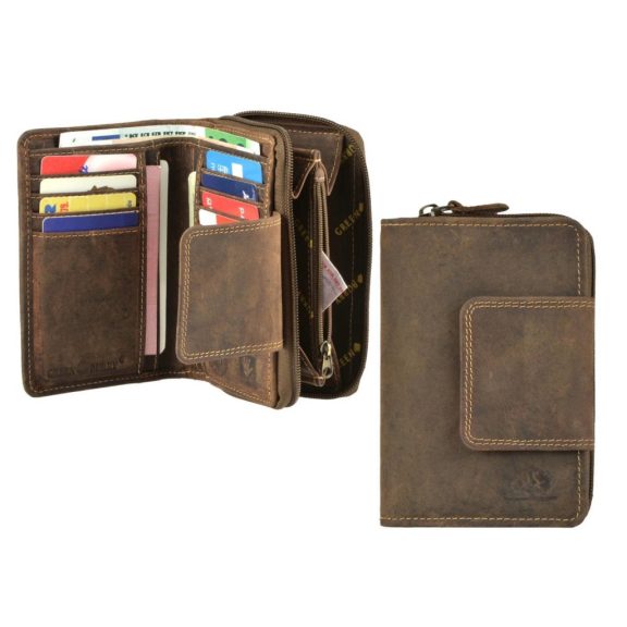 Bőr pénztárca 10x15cm Vintage antik barna Bőr pénztárca 10x15cm Vintage antik barna