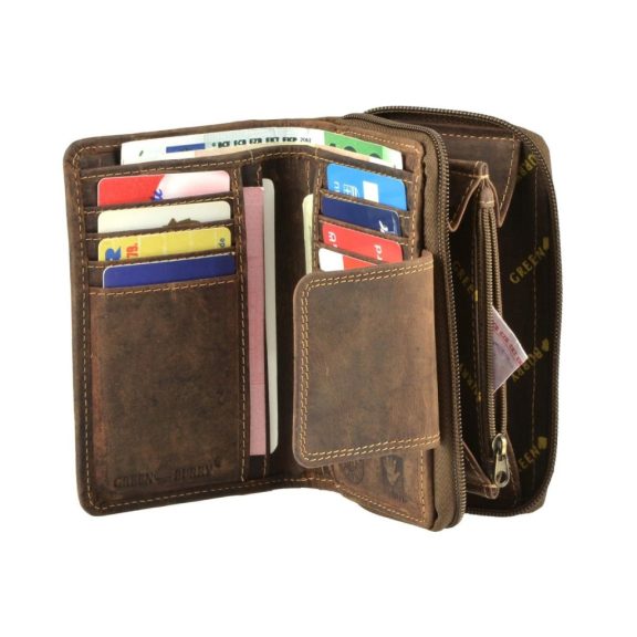 Bőr pénztárca 10x15cm Vintage antik barna Bőr pénztárca 10x15cm Vintage antik barna
