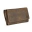 Bőr pénztárca 18x10cm 16 kártyanyílással Vintage antik barna