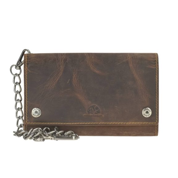 Bőr láncos briffkó 10x17cm Vintage barna Bőr láncos briffkó 10x17cm Vintage barna
