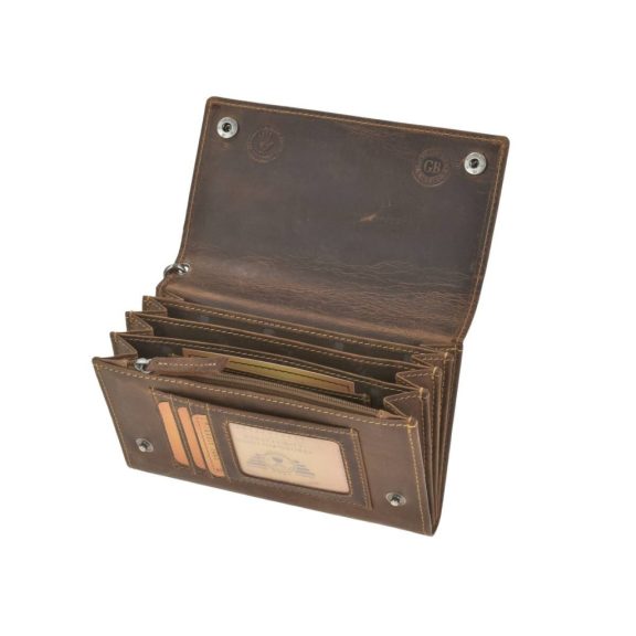Bőr láncos briffkó 10x17cm Vintage barna Bőr láncos briffkó 10x17cm Vintage barna