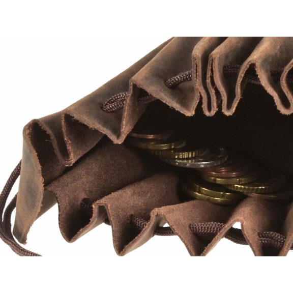 Bőr érmetartó szütyő 7x9cm Vintage antik barna Bőr érmetartó szütyő 7x9cm Vintage antik barna