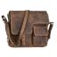 Bőr válltáska 36x31cm Vintage antik barna